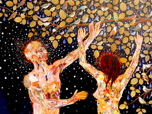 Adam and Eve are tempted 