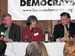 Three of the DFL candidates for governor -- Steve Kelley, Becky Lourey, and Kelly Doran -- faced off at a forum in St. Louis Park. Another DFL candidate, Mike Hatch, did not attend