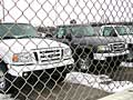 Ranger trucks on the lot at the St. Paul Ford plan