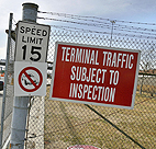 The front gate of the Seagirt Marine Terminal ... 