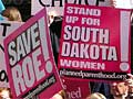 women protest South Dakota's abortion ban