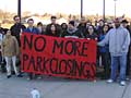 Protest over mobile home park closing