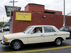 The Harrisons' converted biofuel Mercedes 