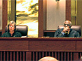 Justices Helen Meyer and Alan Page.