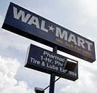 A Wal-Mart store sign 