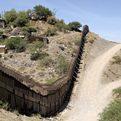 A steel wall separates Nogales, Sonora, Mexico ... 