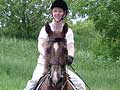 Jill Krimmel riding Custer