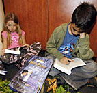 Well-behaved French children read 'Harry ... 