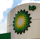 A BP gas station sign 