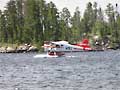 A fire fighting airplane
