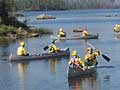 Canoeing to the fire