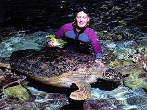 Aquarist Sherrie Floyd 