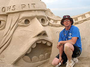 Sand sculptor Sean Fitzpatrick 