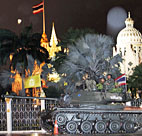 Thai soldiers stand guard on military tanks in ... 