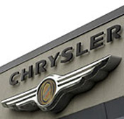 A Chrysler dealership sign 