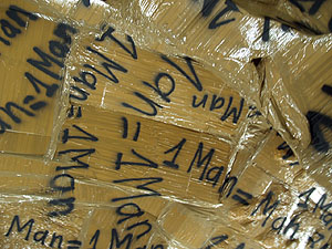 Using the phrase "1 Man = 1 Man" Thomas Hirschhorn contrasts spraypainting of today with prehistoric cave paintings. He says he believes that while it's important to preserve history, in terms of art the grafitti of today is equal in artistic value to that of yesteryear.
