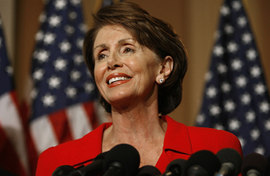 
                    Speaker of the House-elect Nancy Pelosi (D-CA) talks to the news media after the Democratic Caucus elections on Capitol Hill on November 16, 2006 in Washington, DC.
                                            (Chip Somodevilla/Getty Images)
                                        