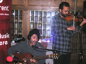 Nick Urata and Tom Hagerman from the band DeVotchka perform at Gluek's bar in Minneapolis. Nick Urata and Tom Hagerman from the band DeVotchka perform at Gluek's bar in Minneapolis.