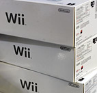 Boxes of Nintendo Wii game consoles 