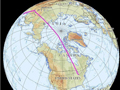 Northwest route from Detroit to Shanghai.