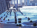 Exposed pilings