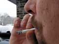 Smoking outside