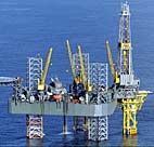 An oil platform in the Gulf of Mexico 