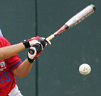 An aluminum, bat is used during a Little ... 