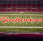 Turf TV image -- "Radweiser"on football field 