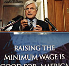 Sen. Edward Kennedy at a news conference on ... 