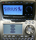 Sirius, XM logos on satellite radios 