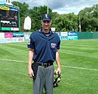 Umpire Derek Crabill 