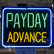 Payday loan sign 