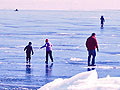 People checking out the ice
