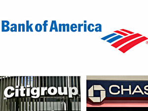 Logos of various banks 