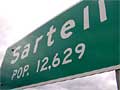 Sartell's outdated population sign