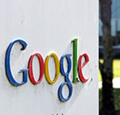 Sign outside Google headquarters  in Mountain ... 