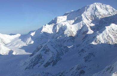 
                    A close up of Denali, the tallest peak in North America.
                                            (NPS Photo)
                                        