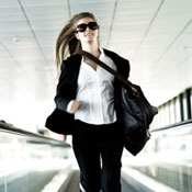 Businesswoman running 