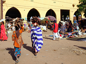 Women walk to market in Mali 