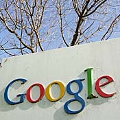 Sign outside Google headquarters in Mountain ... 