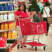 Customers shop at a Target store in Chicago. 