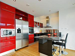 A modern kitchen 