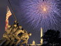 Fireworks light up the sky in Arlington, Virginia.