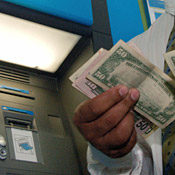 Getting cash out of an ATM 