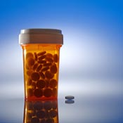 Seniors reviewing prescription drugs 