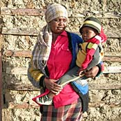 Thabile Dahile with her 3-year-old ... 
