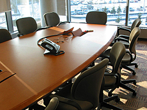 Empty boardroom 