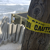Caution tape forebodes hurricane-induced ... 