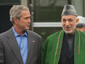 U.S. President Bush and Afghan President Karzai